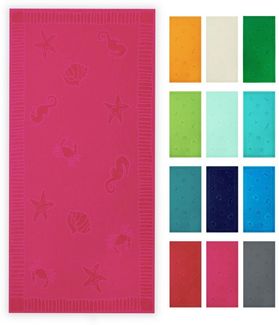 ZOLLNER Strandtuch, Frottier (1-St), 100 x 200 cm, 100% Baumwolle, vom Hotelwäschespezialisten