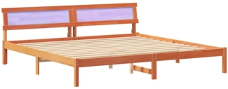 vidaXL Bettgestell Wachsbraun 200 x 200 cm Massivholz Kiefer 3385747