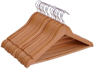 Spetebo Kleiderbügel Holz Kleiderbügel - 20 Stück / natur, (Set, 20-tlg), Garderoben Holzbügel