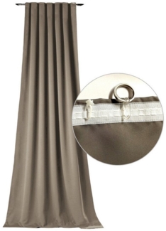 novumfix Verdunkelungsvorhang Sunout/55 taupe Thermovorhang XXL Kräuselband bis 350 cm lang, verdunkelnd, extra lang