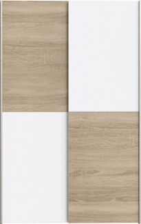 Mehrzweckschrank >OZZULA< 6 Böden, 2 Türen, Sonoma Eiche / Weiss - 120,1x190,5x41,6cm (BxHxT)