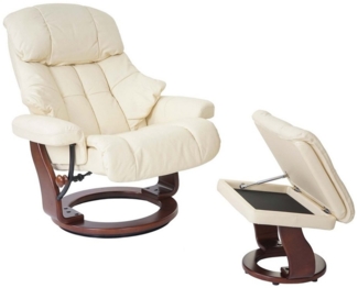 MCA furniture Relaxsessel Windsor XXL, Extradicke Polsterung, inklusive gepolstertem Fußhocker mit Staufach