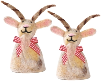 LK Trend & Style Eierbecher Eierwärmer aus Filz Dekorativer Hingucker, (Spar-Set im Doppelpack, 2-tlg, Frühstück Tischdeko zauberhaft für jede Jahreszeit), Handgefertigt aus Filz