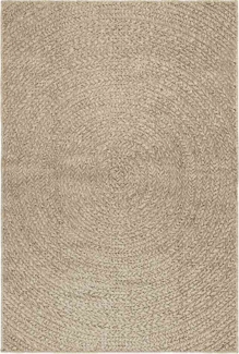 vidaXL Teppich ZIZUR Beige 120x170 cm Jute-Optik Indoor und Outdoor 4010407