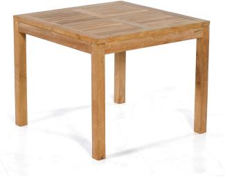 SunnySmart Teakholz-Gartentisch Wellington natur Tisch 90x90 cm