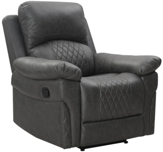 Sessel Füssen , Mikrofaser, Polyester , Anthrazit , 94 x 103 x 97 cm