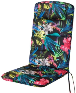 Bjird Hochlehnerauflage Gartenstuhlauflage mit Kopfpolster 120 x 50 x 6 cm, Bezug abnehmbar und waschbar - Indoor und Outdoor geeignet