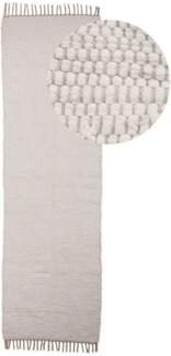 carpetfine Teppich Kelim Chindi uni, auch als Läufer, rechteckig, Höhe: 5 mm, Wendeteppich, reine Baumwolle, handgewebt, Uni-Farben, mit Fransen
