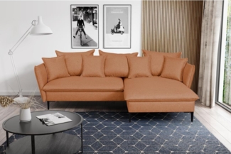 Ecksofa mit Schlaffunktion LAZARE von PASCAL MORABITO - Stoff - Orange - Ecke rechts