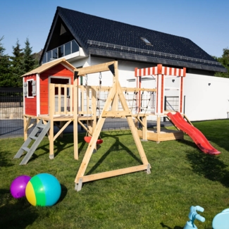 HOME DELUXE Spielpark inkl. Schaukel und Rutsche WUNDERLAND - 555 x 340 cm