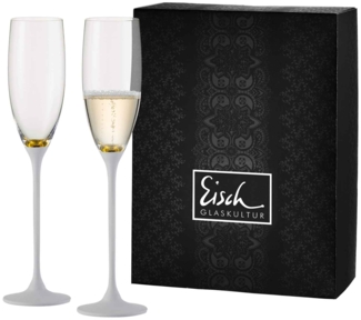 Eisch CHAMPAGNER EXKLUSIV Sektglas gold/weiß 2er Set im Geschenkkarton