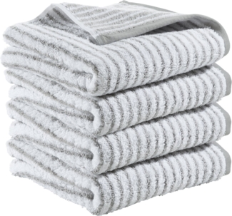 Erwin Müller Handtuch Handtuch "Konstanz" 4er-Pack Streifen, Jacquard, Walk-Frottier Streifen