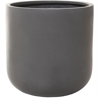 VIVANNO Blumentopf Fiberglas CHICO Rund - Grau Beton-Design (1 St), 40x40x40 cm