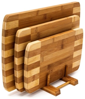 Schneidebretter Set Bambus gestreift