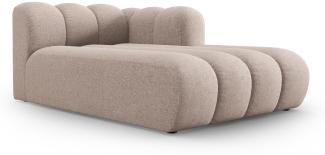 Micadoni Chaise Longue Lupine 2-Sitzer Rechts Chenille Beige