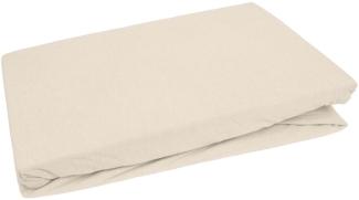 Bettwaesche-mit-Stil Jersey Spannbettlaken beige 140 – 160 x200cm Höhe bis 30cm