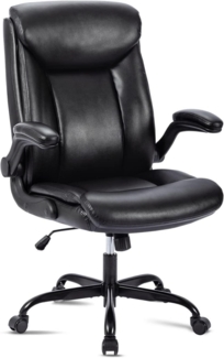 Bürostuhl Ergonomischer Schreibtischstuhl PU Leder Drehstuhl höhenverstellbar