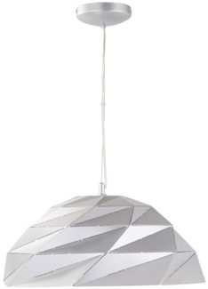 Pendelleuchte, Origami, Eisen, silber, D 47 cm