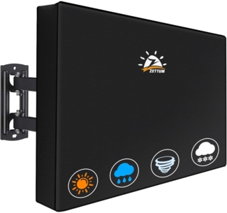 TV Abdeckung 40-43 Zoll Außenbereich 600D Oxford PU Heavy Duty Schwarz