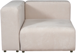 Sofa-Modul Suldal Eckelement links Cord Beige [en. casa]