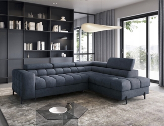 MOEBLO Ecksofa Ferrucio, modernes Schlafsofa mit Bettkasten & verstellbaren Kopfstützen, Wohnlandschaft mit Schlaffunktion, Eckcouch Wohnlandschaft Sofa mit Ottomane Eckgarnitur Polsterecke, (BxHxT):276x72–93x200 cm