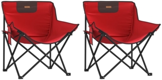 vidaXL Campingstühle 2 Stk. mit Tasche Klappbar Rot 366549