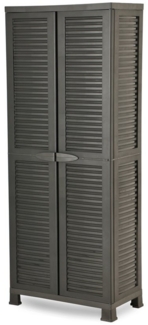 Kreher Mehrzweckschrank 'STAR' aus Kunststoff mit 3 Einlegeböden in Schwarz