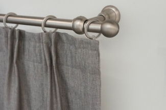 GARESA Gardinenstange ANDREA, Ø 20 mm, 1-läufig, Wunschmaßlänge, verschraubt, Metall, Vorhanggarnitur, verlängerbar, Endknopf Kugel kurz, mit Ringen