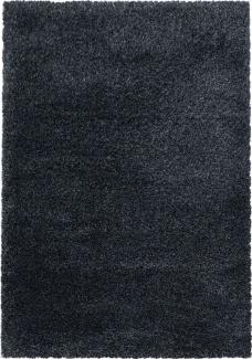 Hochflor Teppich Francesca rechteckig - 160x230 cm - Anthrazit