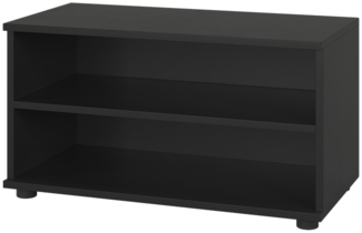 Wohnzimmerschrank Berno Schwarz 70.8 x 38.9 cm mit 2 Fächern Vicco