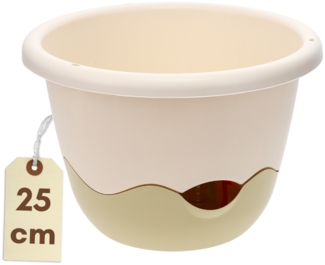 Blumentopf Hängend Blumenampel Außen Hängend Hängetopf Für Pflanzen Hängepflanzen Topf Hängeampel Hängender Blumentopf Mit Kette Wasserspeicher 25 Elfenbein