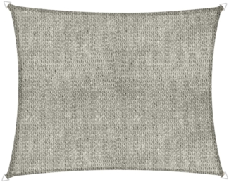 Windhager Sonnensegel ELBA, Elfenbein, rechteckig, Beschichtetes HDPE-Gewebe, 3,6x2,6 m, 135 g/m², Sonnenschutz für Terrasse, Balkon oder Pool, inkl; befestigungsseil, reißfest, waschbar