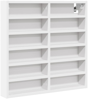 vidaXL Vitrinenschrank Weiß 60x8,5x58 cm Holzwerkstoff 847961