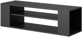 Selsey 'Wall' TV-Schrank mit 2 Fächern, Schwarz, 100 cm
