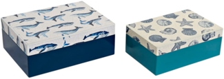 DKD Home Decor Set mit stapelbaren Aufbewahrungsboxen, Estándar