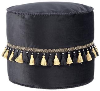 Pouf Taj Mahal 225 Schwarz