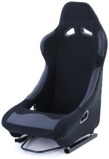 Tenzo-R Gaming Chair Sportsitz Vollschalensitz Schalensitz Race 1 Stoff Schwarz mit Laufschienen