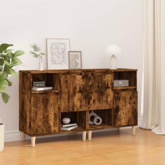 vidaXL Sideboards 2 Stk. Räuchereiche 60x35x70 cm Holzwerkstoff 3185724