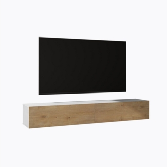 doporro TV-Board TV-schrank Fernsehschrank Low-Board TV-Tisch Wand-hängend F02