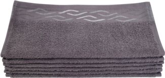 Dyckhoff Seiftuch Wave, (Set, 6-St), mit Jacquard-Bordüre