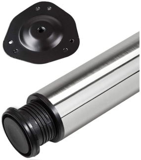 SO-TECH® Tischbein Ø 76 / 80 mm, belastbar bis 75 kg pro Stück, H: 71cm, echt Edelstahl, höhenverstellbar bis 32mm, 1x
