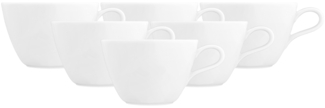 Seltmann Weiden Nori Home Milchkaffeetasse 370 ml Weiß 6er Set