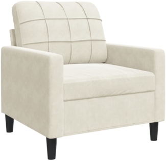 vidaXL Sessel Creme 60 cm Samt 4007612