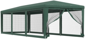 vidaXL Partyzelt mit 8 Mesh-Seitenwänden Grün 3x9 m HDPE 319243