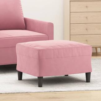 vidaXL Fußhocker Rosa 60x50x41 cm Samt 349296