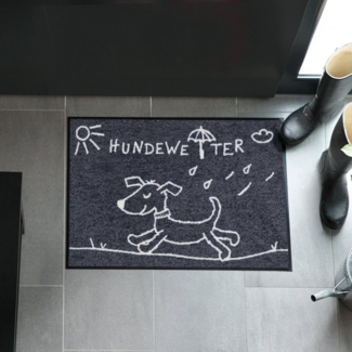 Salonloewe Fußmatte Fußmatte "Hundewetter", eckig, Höhe: 7 mm, Motiv