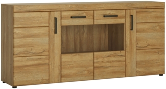 Sideboard Coswig / Cortina, Holzwerkstoff, Holzfarben, 185 x 86 x 41 cm