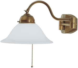 Wandleuchte A64-22op Berliner Messing