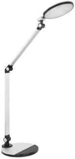 LED Tischleuchte, Touchdimmer, drehbar, silber, H 90,5 cm