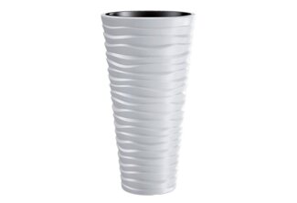 Prosper Plast DPSA400-S449 Sand-Blumentopf, schmal, 39x75 cm, Weiß